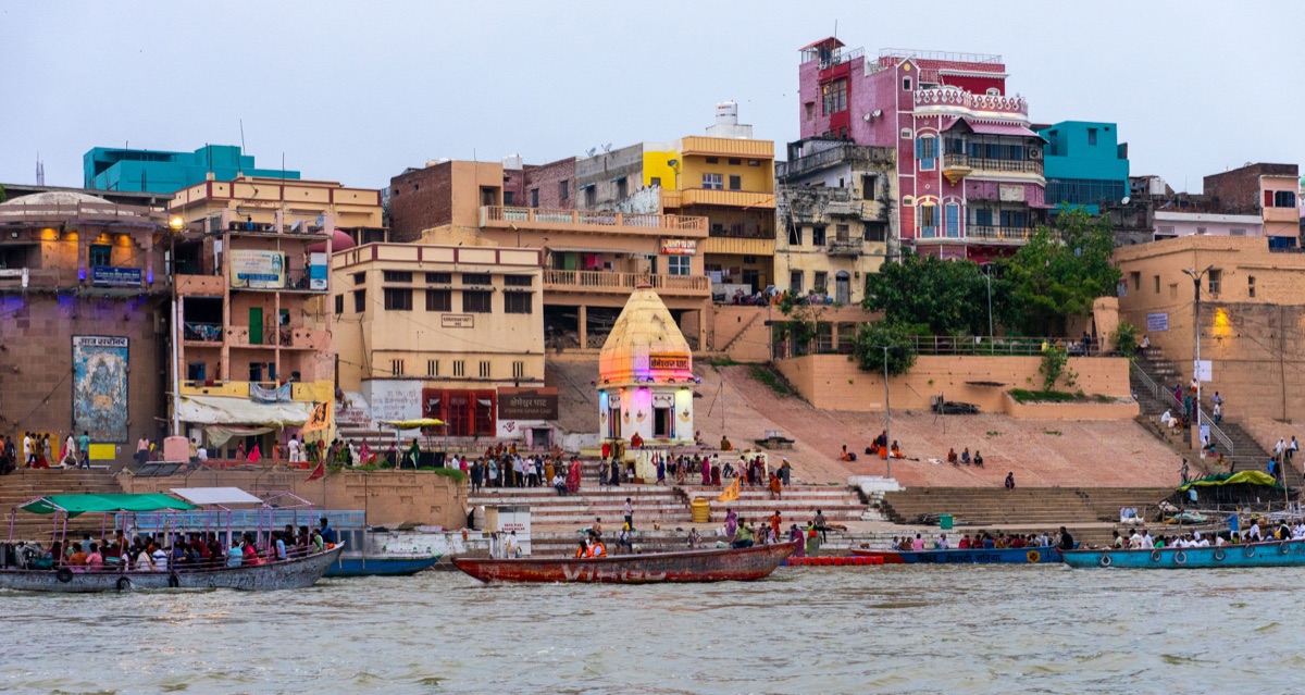 Varanasi ghats at sunrise
